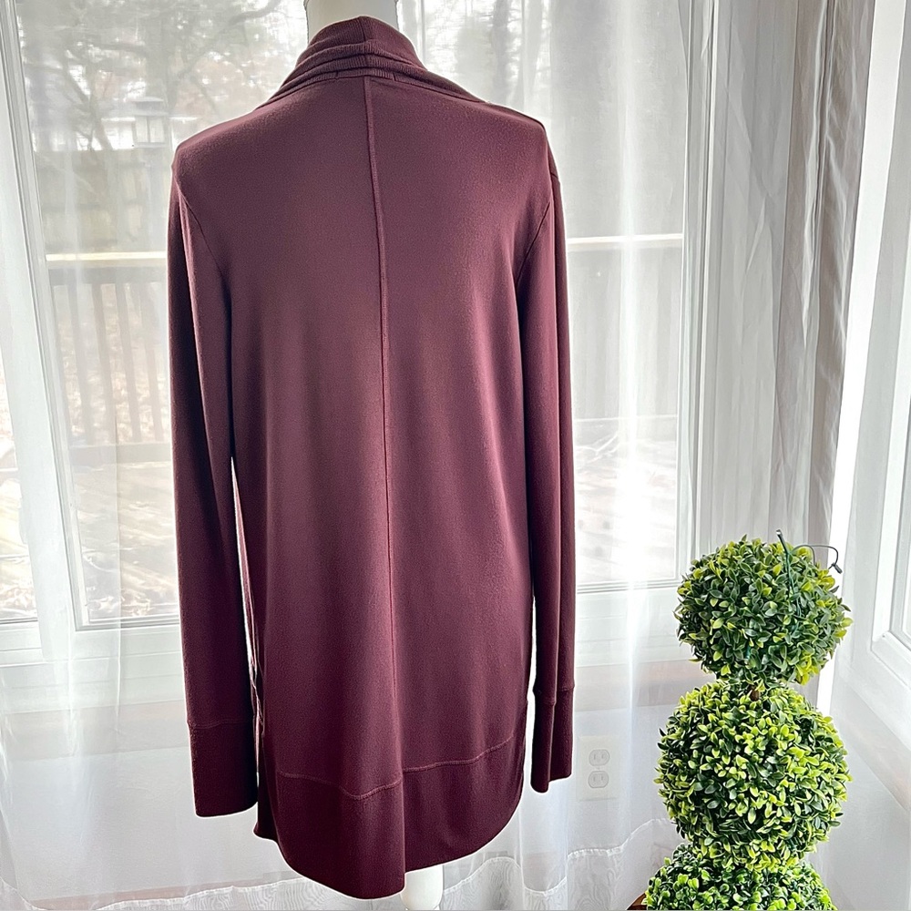 Athleta Decadent Red Nirvana Pranayama Wrap Cardigan Size Small Tall - Picture 3 of 13